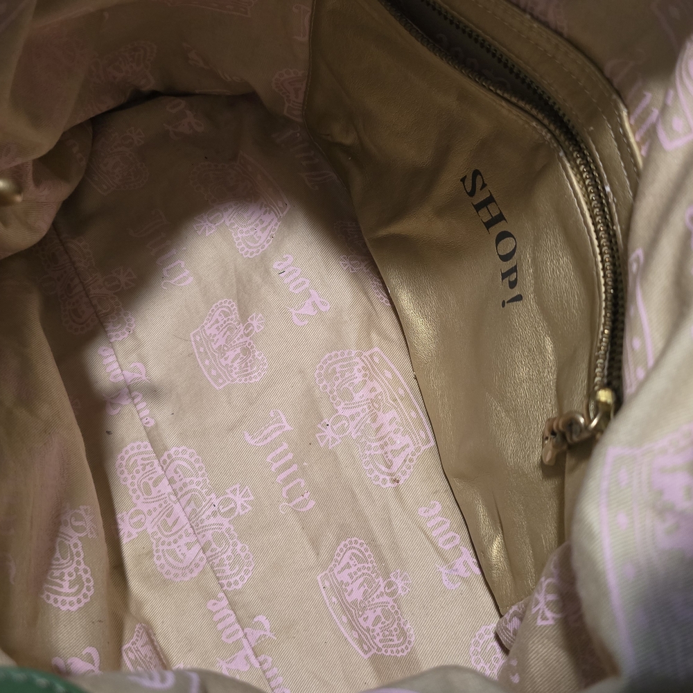 RARE VINTAGE Juicy Couture University Pink and Green Tote Bag - Picture 8 of 10